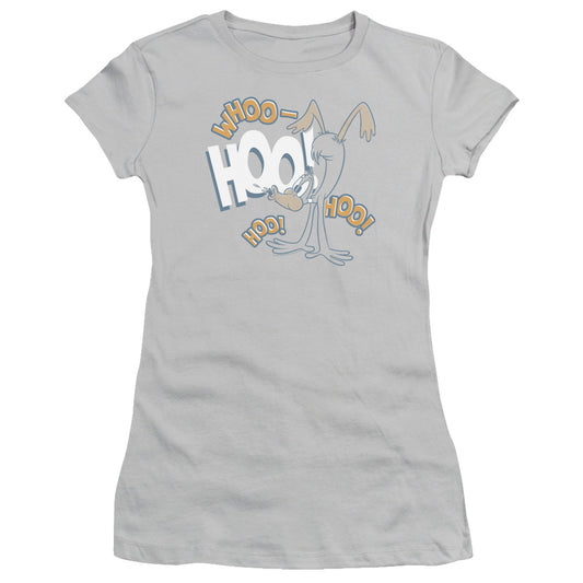 Looney Tunes - Daffy Laugh - Short Sleeve Junior Sheer - Silver T-shirt