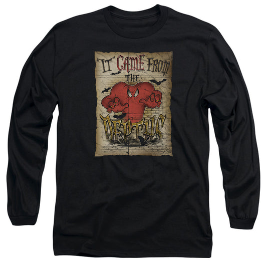 Looney Tunes - The Depths - Long Sleeve Adult 18/1 - Black T-shirt