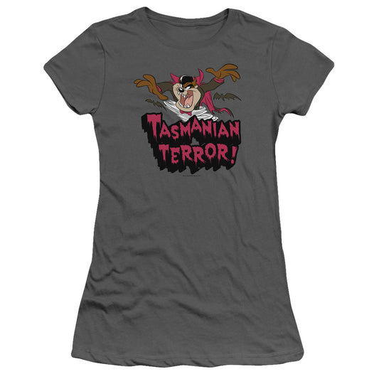 Looney Tunes - Taz Terror - Short Sleeve Junior Sheer - Charcoal T-shirt