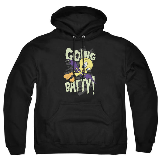 Looney Tunes - Going Batty - Adult Pull-over Hoodie - Black