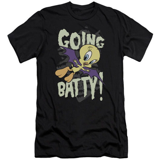 Looney Tunes - Going Batty-hbo Short Sleeve Adult 30/1 - Black T-shirt