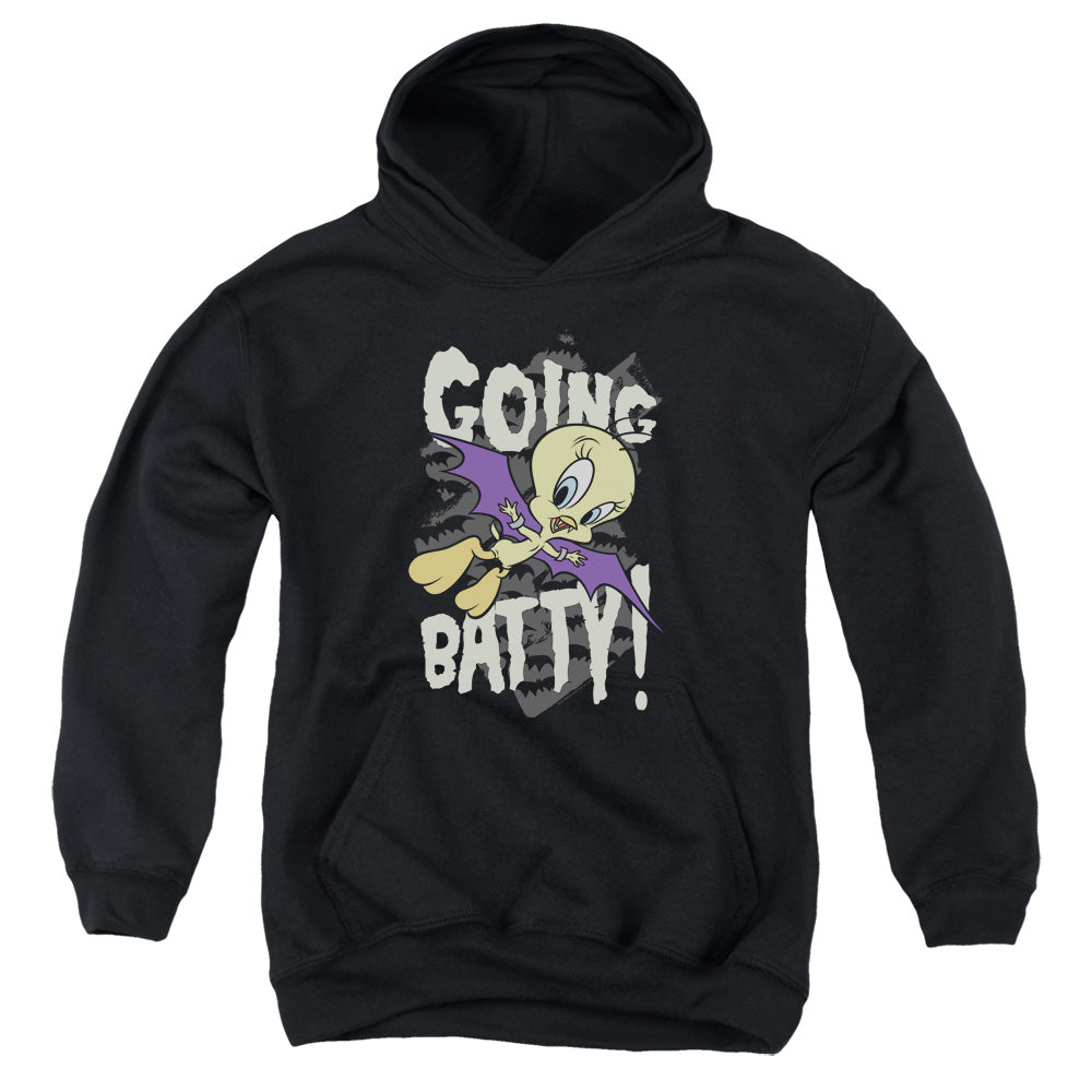 Looney Tunes - Going Batty - Youth Pull-over Hoodie - Black