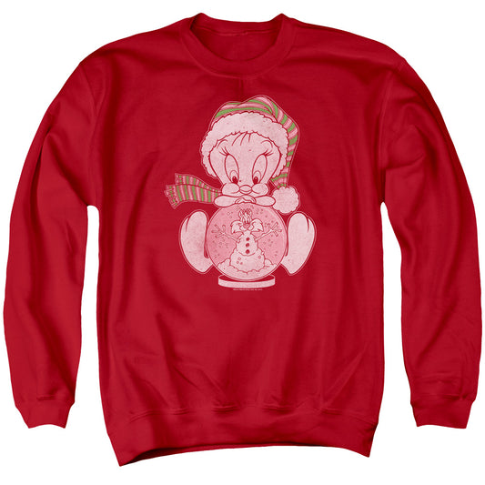 Looney Tunes - Tweey Globe - Adult Crewneck Sweatshirt - Red
