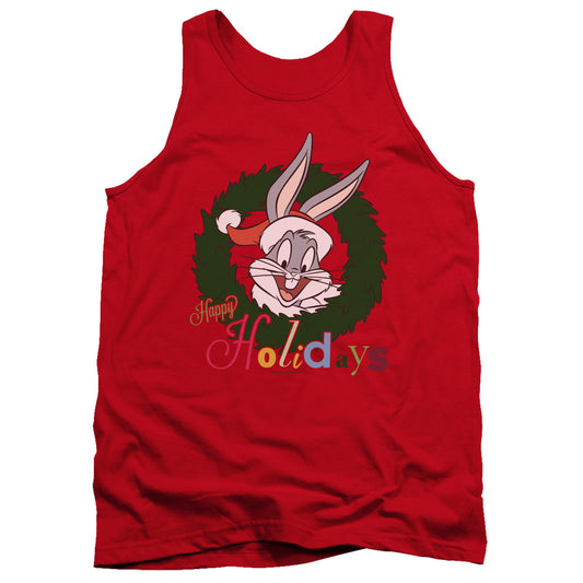 Looney Tunes - Holiday Bunny - Adult Tank - Red
