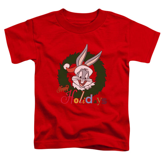 Looney Tunes - Holiday Bunny - Short Sleeve Toddler Tee - Red T-shirt