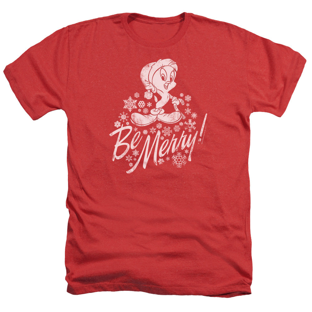 Looney Tunes - Merry Tweety - Adult Heather - Red