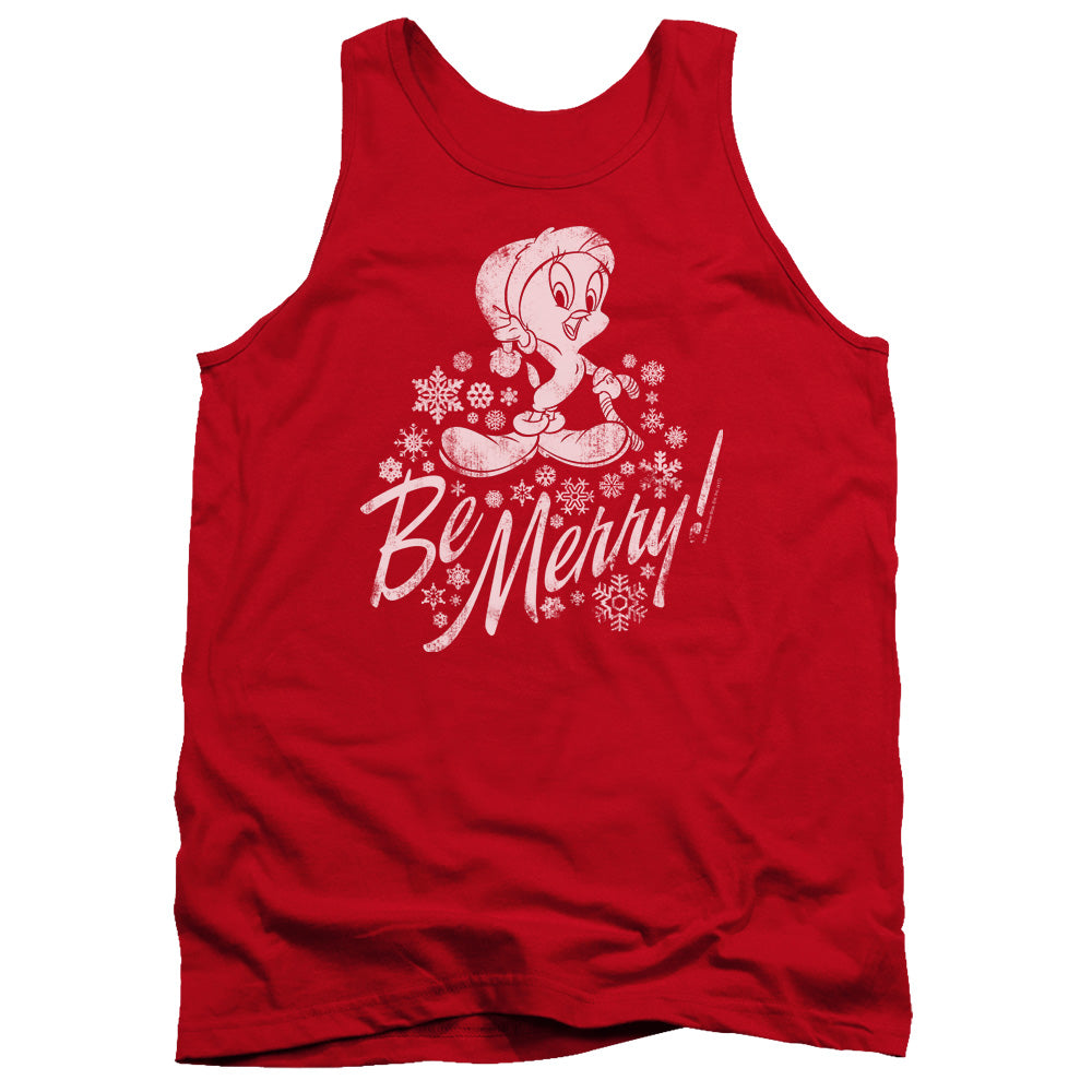 Looney Tunes - Merry Tweety - Adult Tank - Red