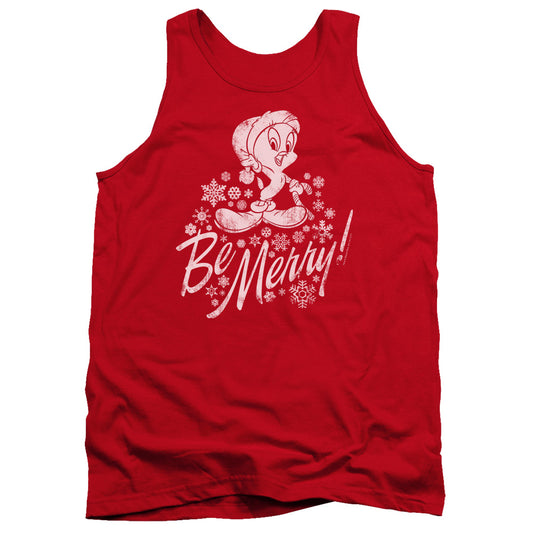 Looney Tunes - Merry Tweety - Adult Tank - Red