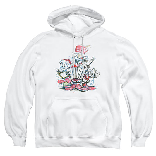 Looney Tunes - Holiday Sketch - Adult Pull-over Hoodie - White