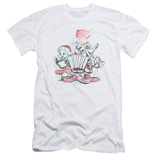 Looney Tunes - Holiday Sketch - Short Sleeve Adult 30/1 - White T-shirt
