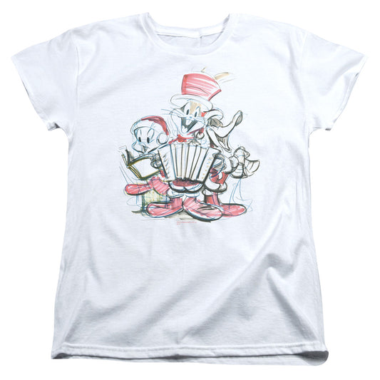 Looney Tunes - Holiday Sketch - Short Sleeve Womens Tee - White T-shirt