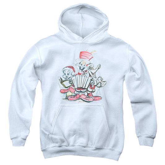 Looney Tunes - Holiday Sketch - Youth Pull-over Hoodie - White