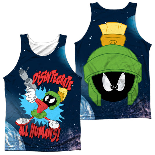 Looney Tunes - Disintergrate (Front/back Print) - Adult Poly Tank Top - White