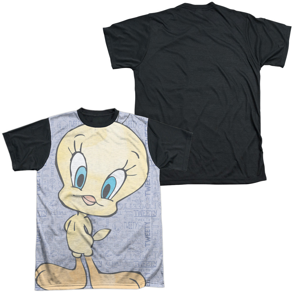 Looney Tunes - Tweety Girl - Short Sleeve Adult White Front Black Back   - White T-shirt