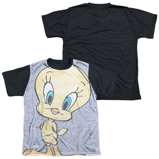 Looney Tunes - Tweety Girl - Short Sleeve Youth White Front Black Back   - White T-shirt