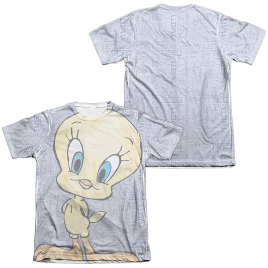 Looney Tunes - Tweety Girl (Front/back Print) - Adult Poly/cotton Short Sleeve Tee - White T-shirt