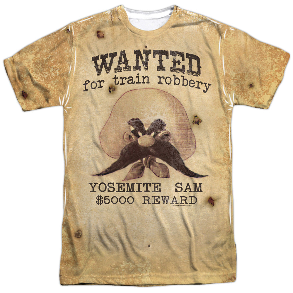 Looney Tunes - Wanted - Short Sleeve Adult Poly Crew - White T-shirt