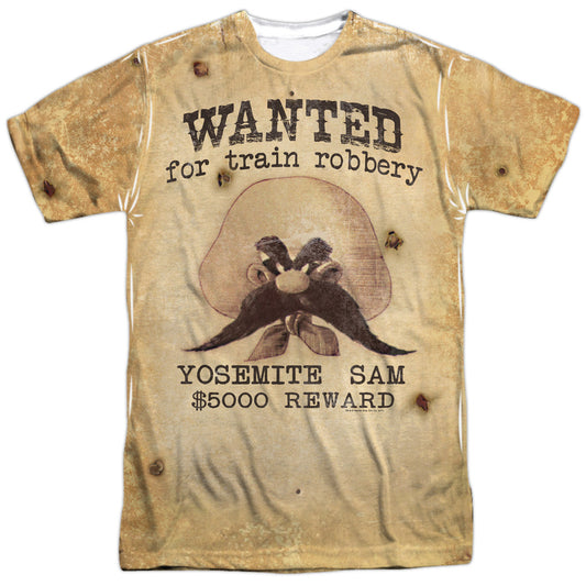 Looney Tunes - Wanted - Short Sleeve Adult Poly Crew - White T-shirt