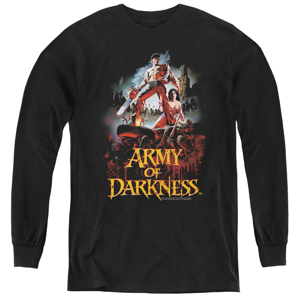 Army Of Darkness - Bloody Poster - Youth Long Sleeve Tee - Black