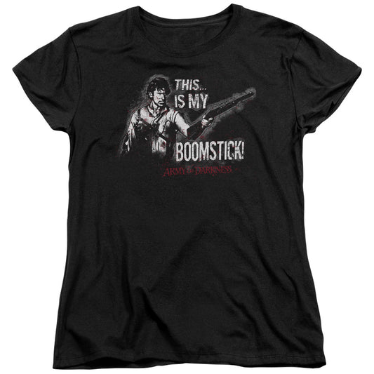 Army Of Darkness - Boomstick - Short Sleeve Women"s Tee - Black T-shirt