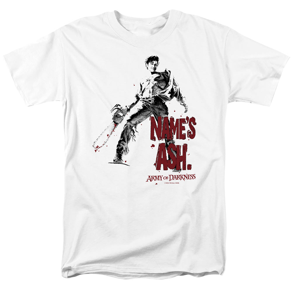 Army Of Darkness - Names Ash - Short Sleeve Adult 18/1 - White T-shirt