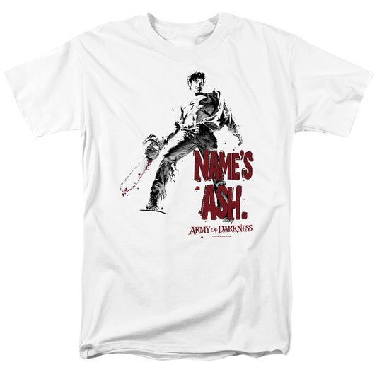 Army Of Darkness - Names Ash - Short Sleeve Adult 18/1 - White T-shirt