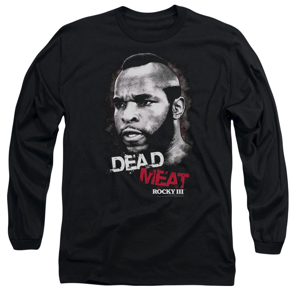 Rocky Iii - Dead Meat - Long Sleeve Adult 18/1 - Black T-shirt