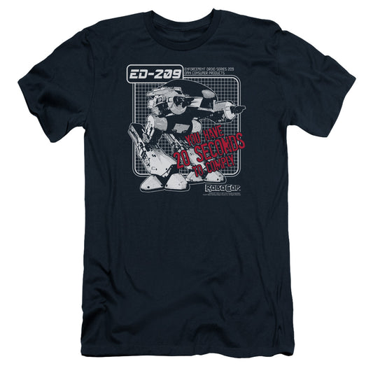 Robocop - Ed 209 - Short Sleeve Adult 30/1 - Navy T-shirt