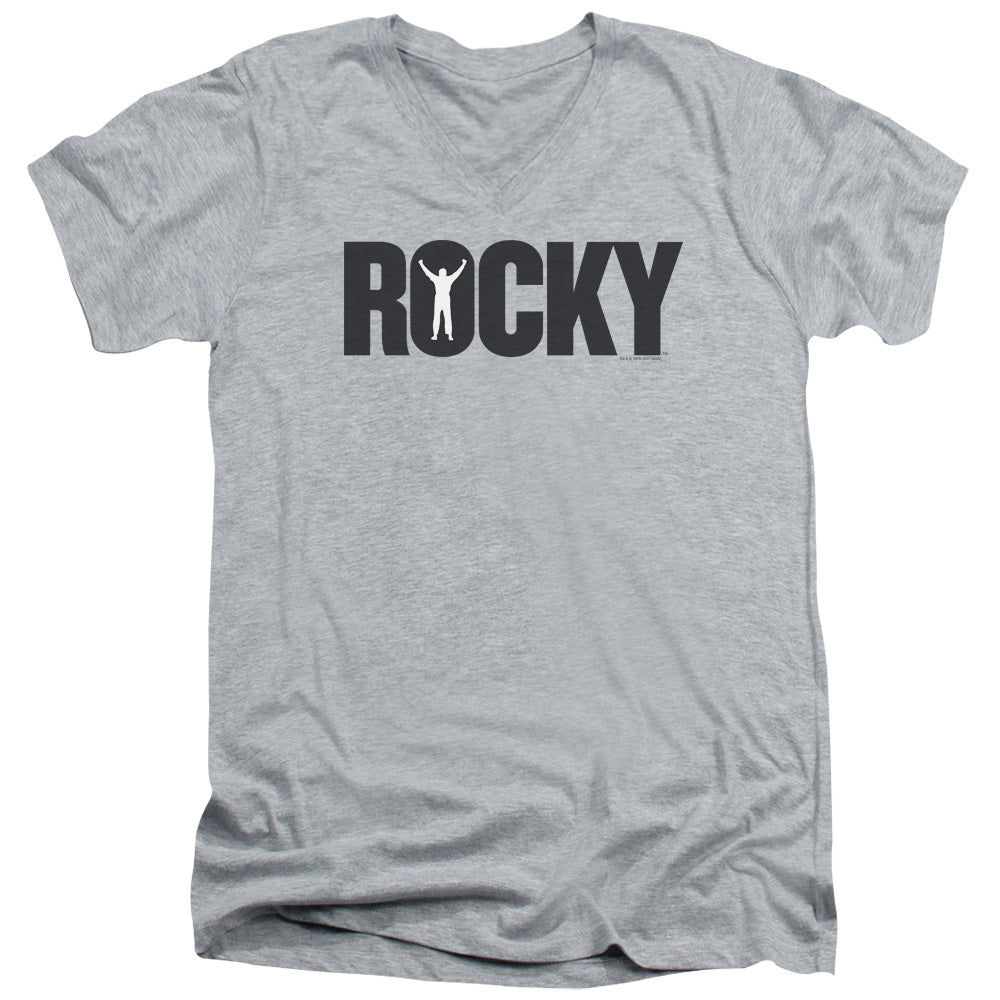 Rocky - Logo - Short Sleeve Adult V-neck - Heather T-shirt