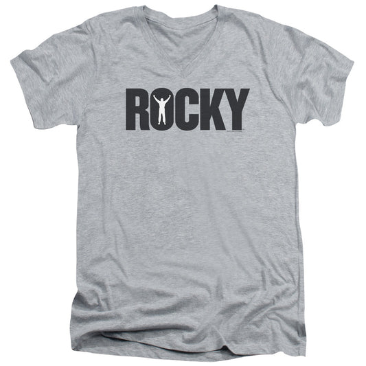 Rocky - Logo - Short Sleeve Adult V-neck - Heather T-shirt