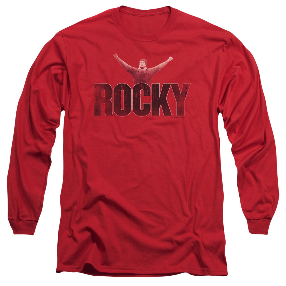 Rocky - Victory Distressed - Long Sleeve Adult 18/1 - Red T-shirt
