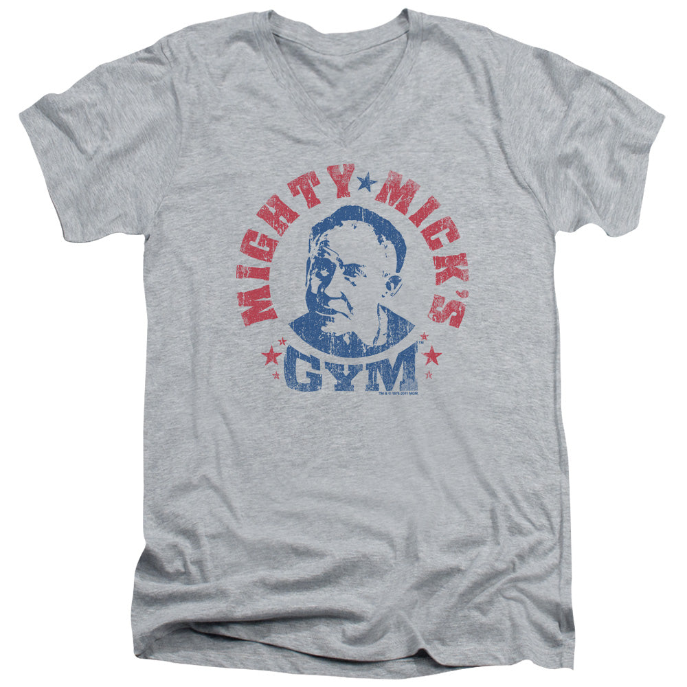 Rocky - Mighty Micks Gym - Short Sleeve Adult V-neck - Heather T-shirt