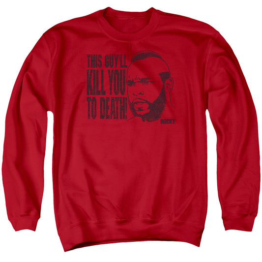 Rocky Iii - Kill You To Death - Adult Crewneck Sweatshirt - Red