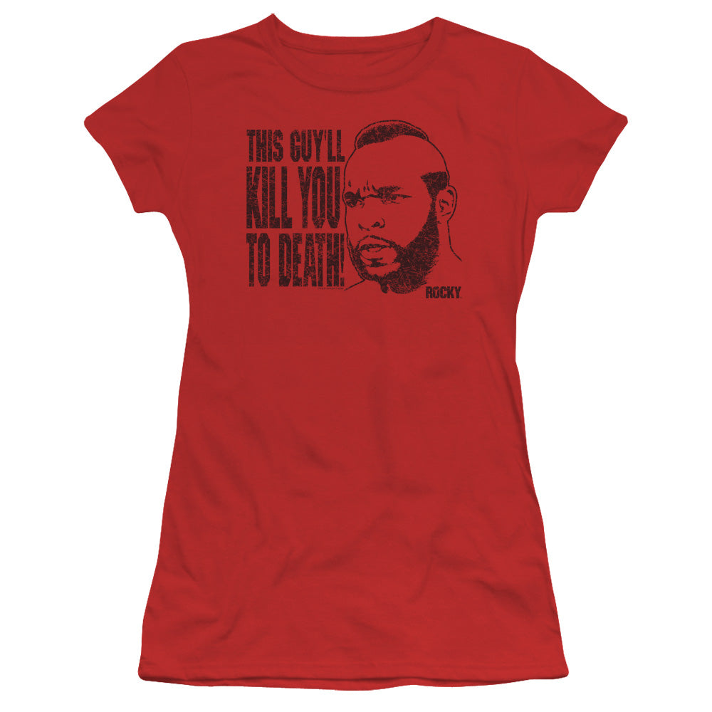 Rocky Iii - Kill You To Death - Short Sleeve Junior Sheer - Red T-shirt