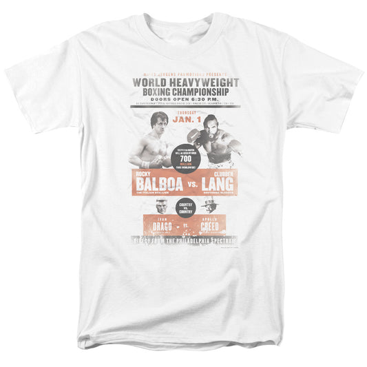 Rocky Iii - Vs Clubber Poster - Short Sleeve Adult 18/1 - White T-shirt