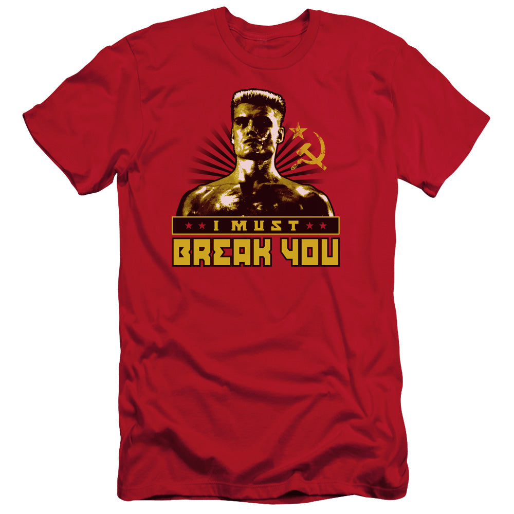 Rocky Iv - I Must Break You - Short Sleeve Adult 30/1 - Red T-shirt