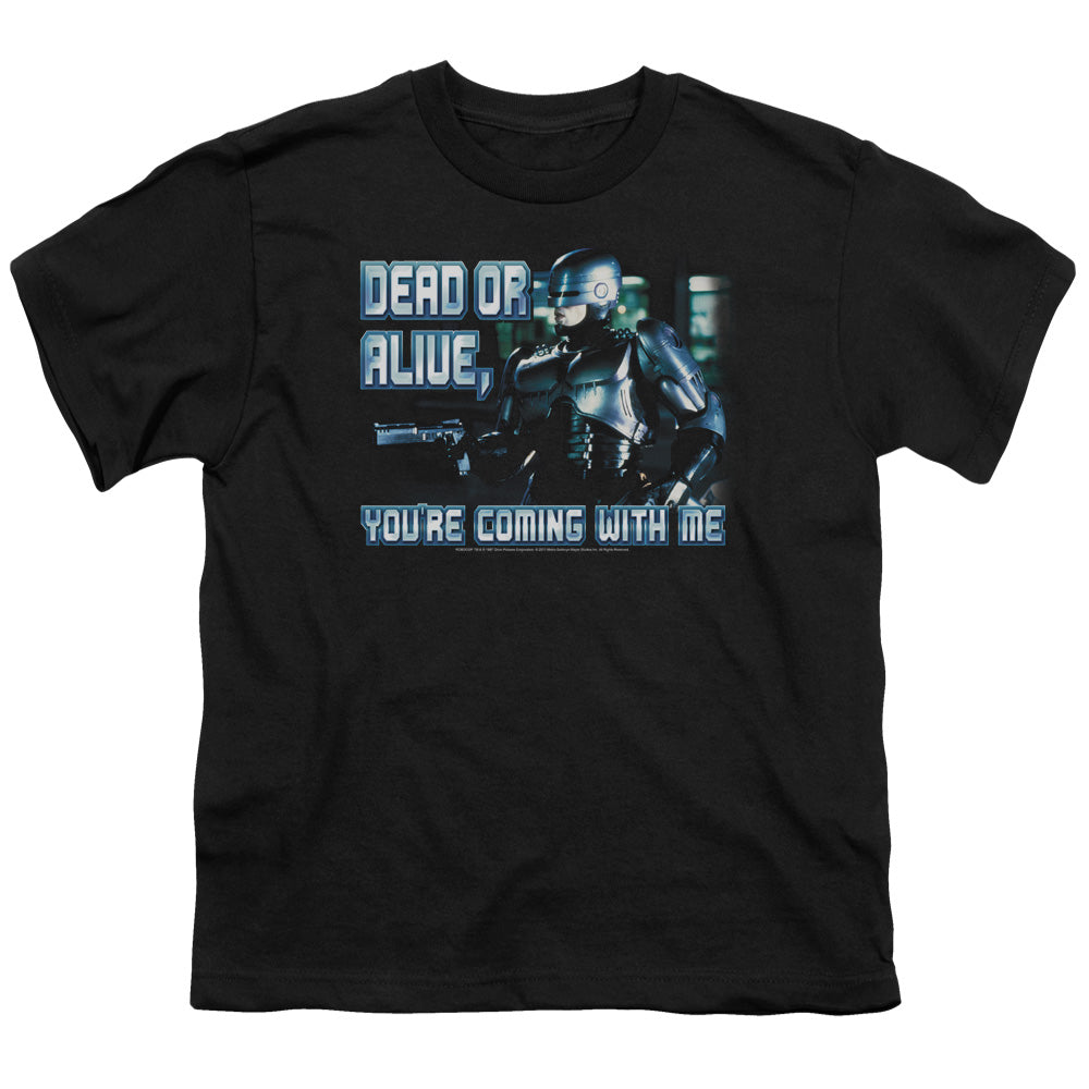 Robocop - Dead Or Alive - Short Sleeve Youth 18/1 - Black T-shirt