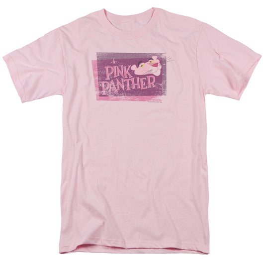 Pink Panther - Distressed - Short Sleeve Adult 18/1 - Pink T-shirt