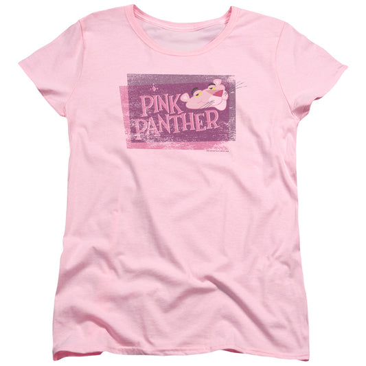 Pink Panther - Distressed - Short Sleeve Women"s Tee - Pink T-shirt
