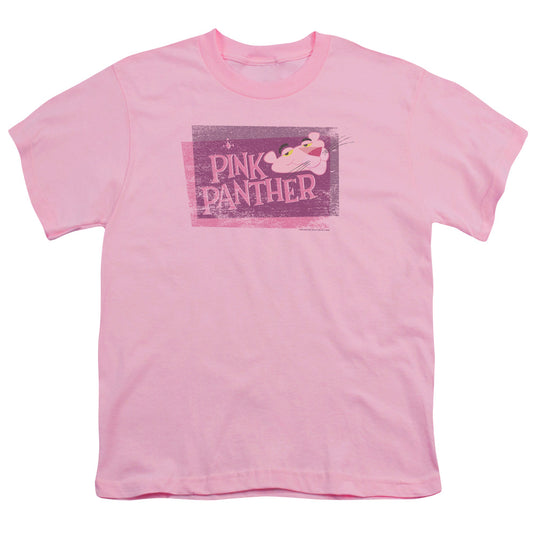Pink Panther - Distressed - Short Sleeve Youth 18/1 - Pink T-shirt