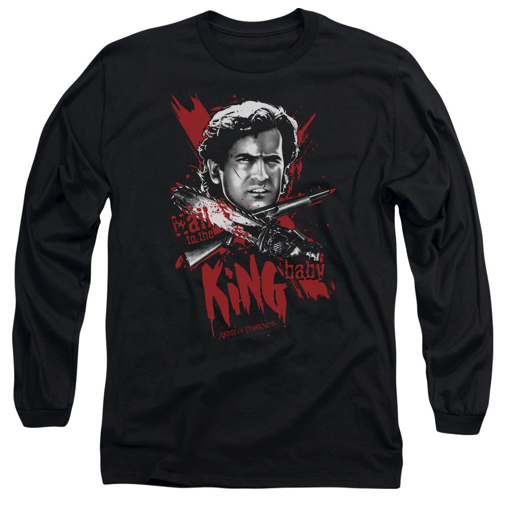 Army Of Darkness - Hail To The King - Long Sleeve Adult 18/1 - Black T-shirt