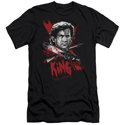 Army Of Darkness - Hail To The King-premuim Canvas Adult Slim Fit 30/1 - Black