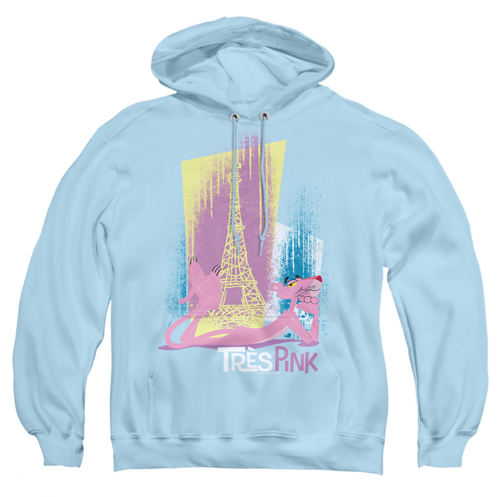 Pink Panther - Tres Pink - Adult Pull-over Hoodie - Light Blue