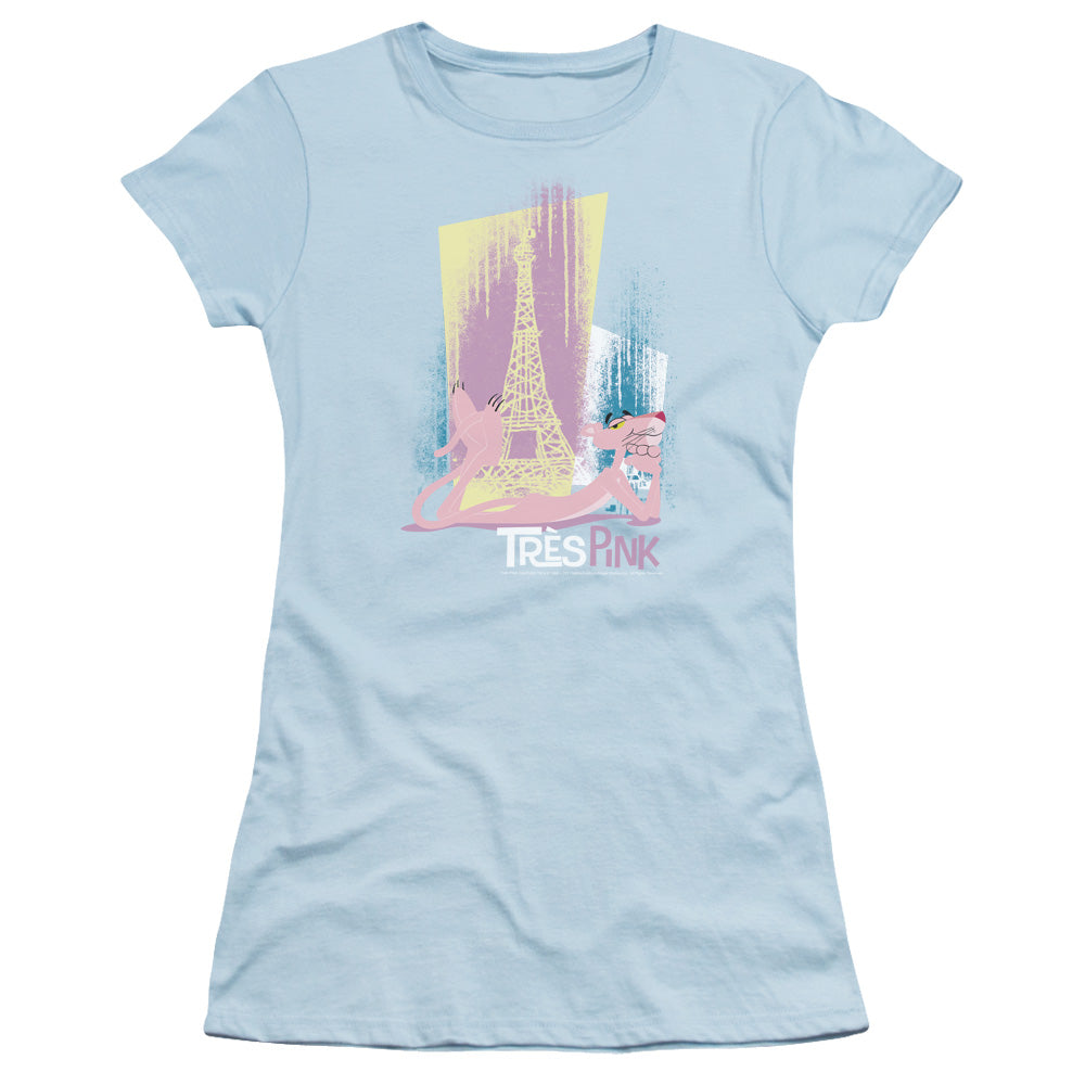 PINK PANTHER TRES PINK - S/S JUNIOR SHEER - LIGHT BLUE T-Shirt