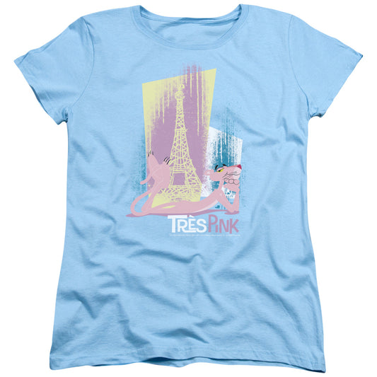 PINK PANTHER TRES PINK - S/S WOMENS TEE - LIGHT BLUE T-Shirt