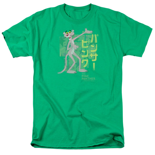 Pink Panther - Asian Letters - Short Sleeve Adult 18/1 - Kelly Green T-shirt