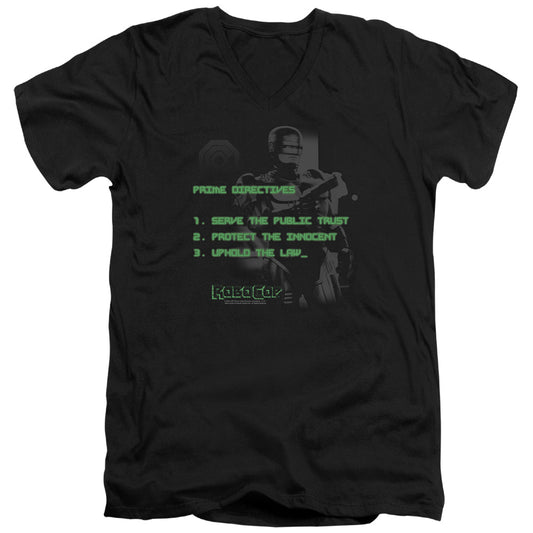 Robocop - Prime Directives - Short Sleeve Adult V-neck - Black T-shirt