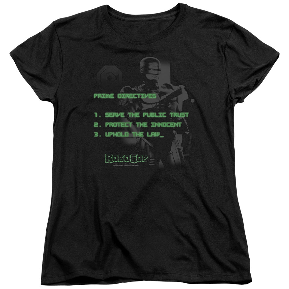 ROBOCOP PRIME DIRECTIVES - S/S WOMENS TEE - BLACK T-Shirt