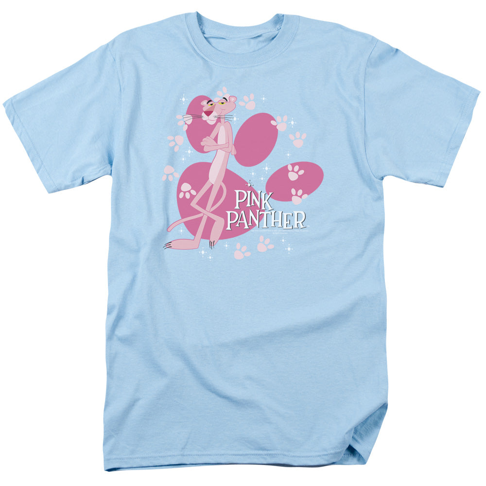 Pink Panther - Walk All Over - Short Sleeve Adult 18/1 - Light Blue T-shirt