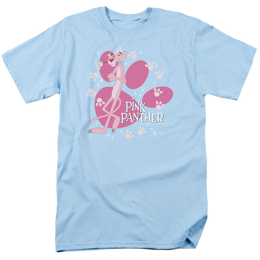 Pink Panther - Walk All Over - Short Sleeve Adult 18/1 - Light Blue T-shirt